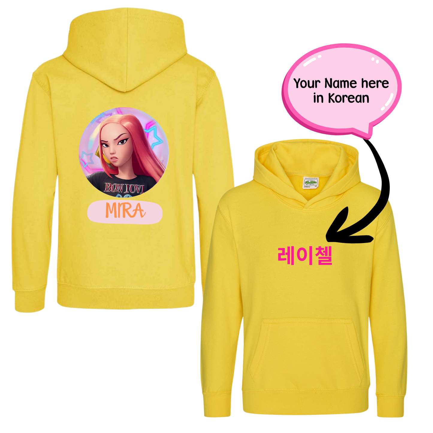 K-Pop Demon Hunters Children’s Hoodies – Zoey, Rumi & Mira - Personalised