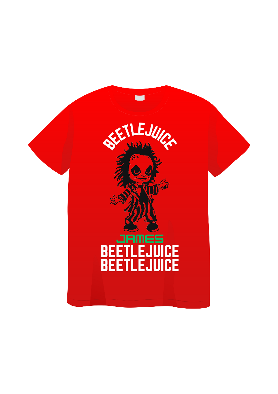 Beetlejuice Inspired T Shirts Adult: Tons of colour options and sizes up to 5XL. Perfect for ruling the afterlife in comfort and style! And with a rainbow of colours to choose from, you'll be ready for eternity (or at least until laundry day). Personalised with your name.