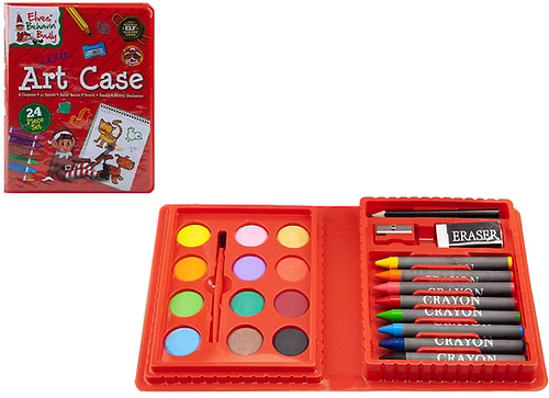 Unleash festive creativity with the Elves Behavin' Badly Elf Design Art Set! Packed inside a handy themed case, this 24-piece set is perfect for children who love drawing, painting, and colouring. Whether it’s designing cheeky elf scenes or adding a personal touch to holiday crafts, this kit has everything needed for hours of fun.