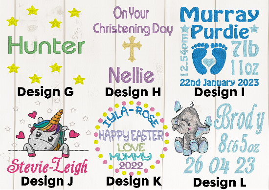 Begin customising your teddy bear by selecting from one of our themed designs or selecting from our animal choices and fonts. Once you have select your design please include all the required personal information in the box provided.