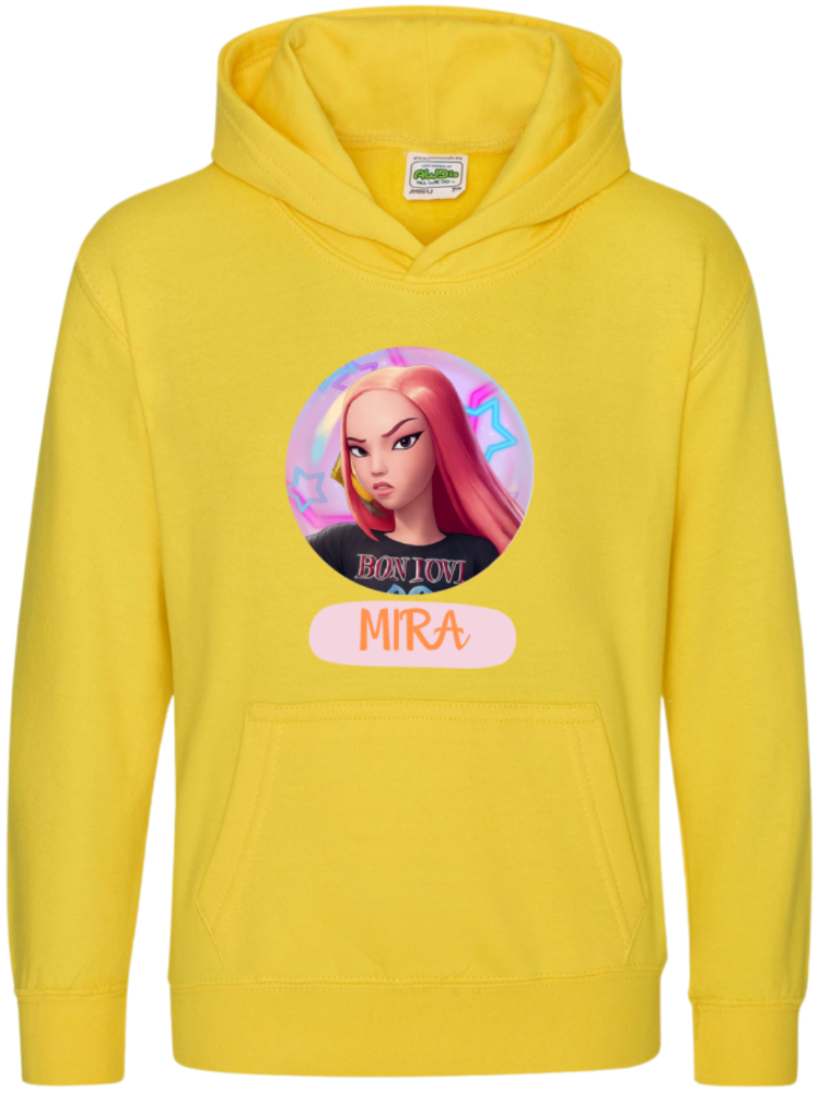 Step into the world of K-Pop Demon Hunters with our Saja Girls Children’s Hoodies, inspired by Zoey, Rumi, and Mira — the ultimate trio of style, confidence, and girl power!