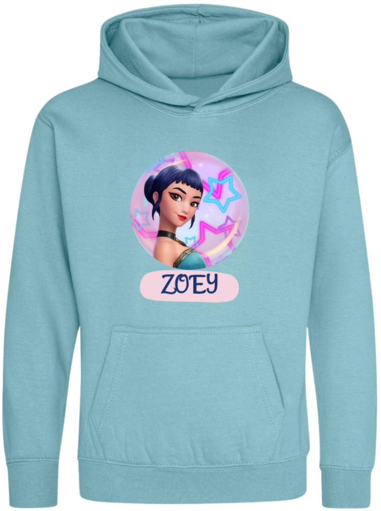 Step into the world of K-Pop Demon Hunters with our Saja Girls Children’s Hoodies, inspired by Zoey, Rumi, and Mira — the ultimate trio of style, confidence, and girl power!