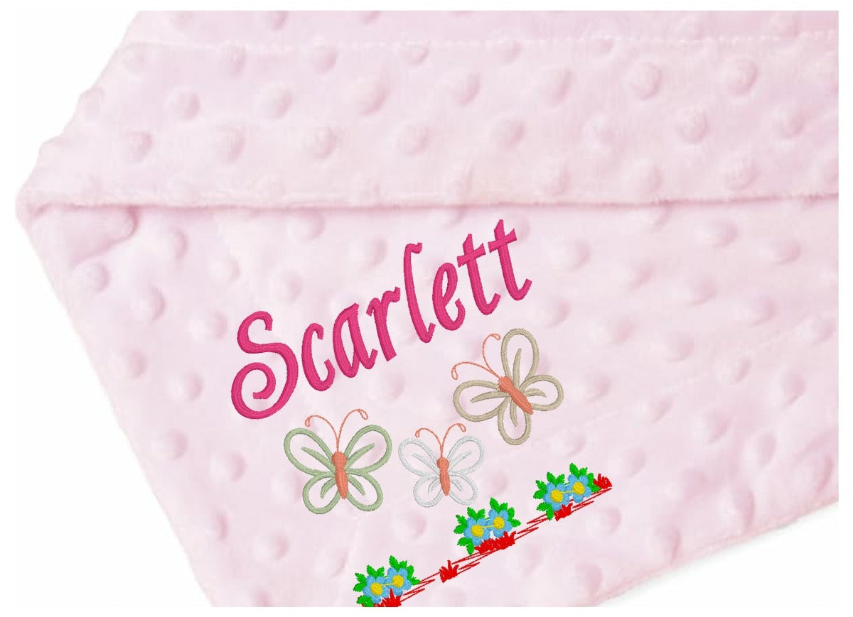 Treat a special little girl to the perfect gift! Our exclusive baby bubble blanket, in stunning pink, is customised with her name and desired font style and colour. Soft and cuddly 100% polyester, it's ideal for any cot or pram and measures 75 x 100 cm. Make her feel extra special with a personalised embroidered baby pink bubble blanket!