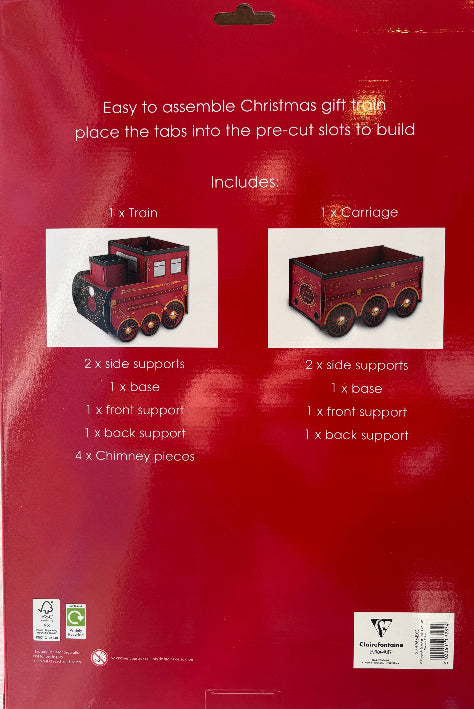 Christmas Train & Carriage Gift Holder – Create festive magic with this 3D train-style gift holder featuring an engine and carriage sections, perfect for storing Christmas presents, sweets, or toys. Measuring approx. 74cm (L) x 22cm (W) x 29cm (H), it’s a standout Christmas display.