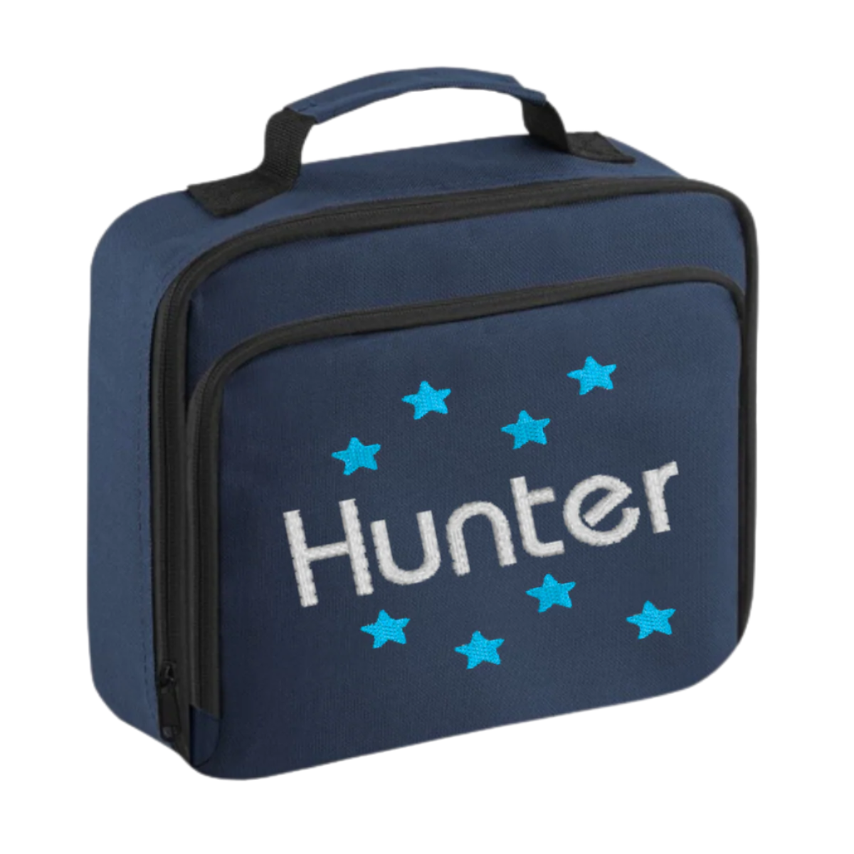 Personalised Lunch Box Cooler. Jet Black, Jungle Camo, Navy Blue, Pretty in Pink! Personalisation comes complimentary