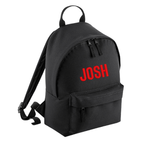 Personalised mini rucksack, backpack . Jet Black, Jungle Camo, Navy Blue, Pretty in Pink! Personalisation embroidery comes complimentary