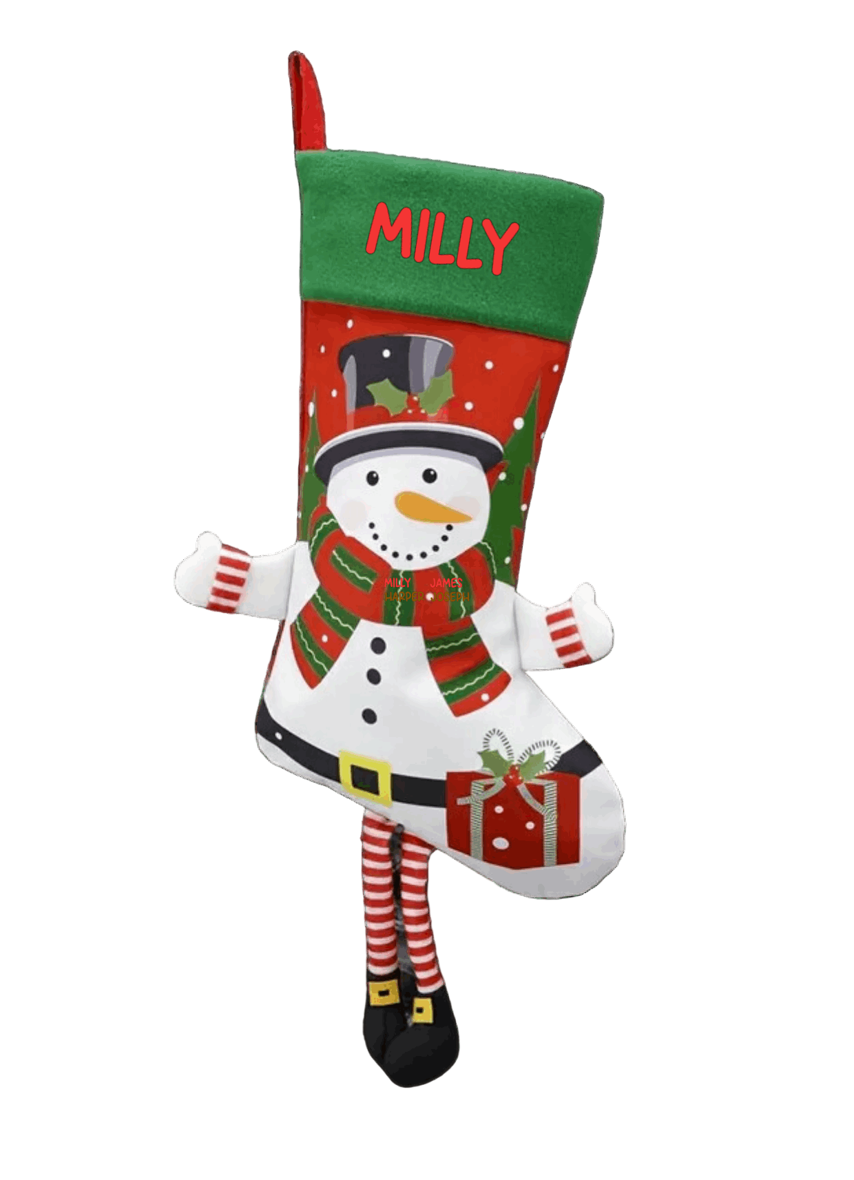 plush christmas personalised stockings santa with you name