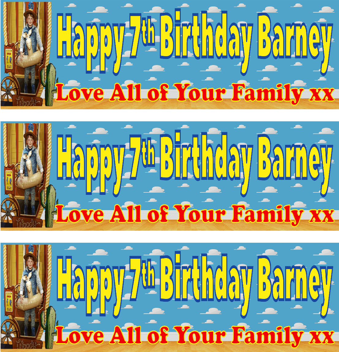 Toy Story Themed Birthday Party Photo Banners & Posters - Any Age - CreationPartyShop