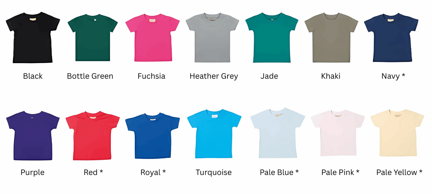Introducing Today I'm nannie's Problem! T Shirt - ideal for all those cheeky kiddos! They're the perfect match for any child. Printed on the back or front of super soft t shirts.

Select from a choice of 14 t shirt Colours for both baby and toddlers.