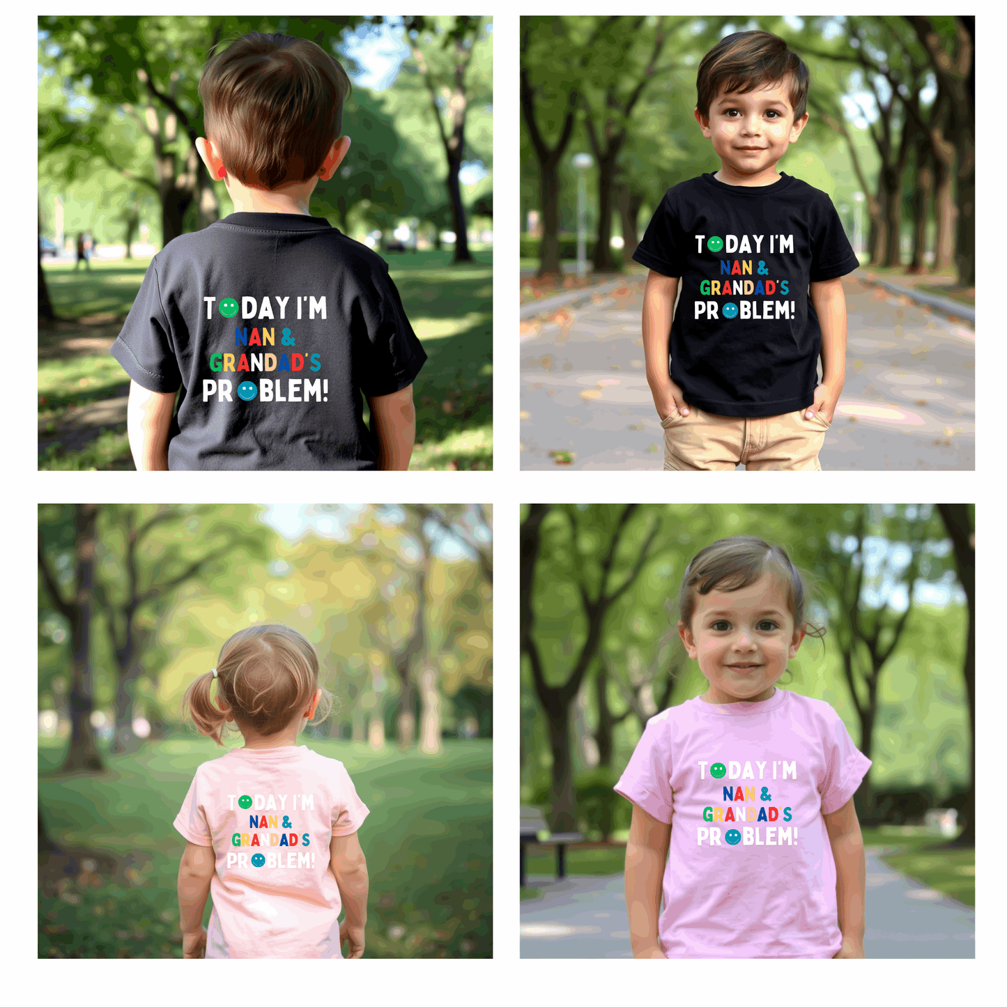 Today I'm Nan & Grandad's Problem Baby & Toddler T Shirt