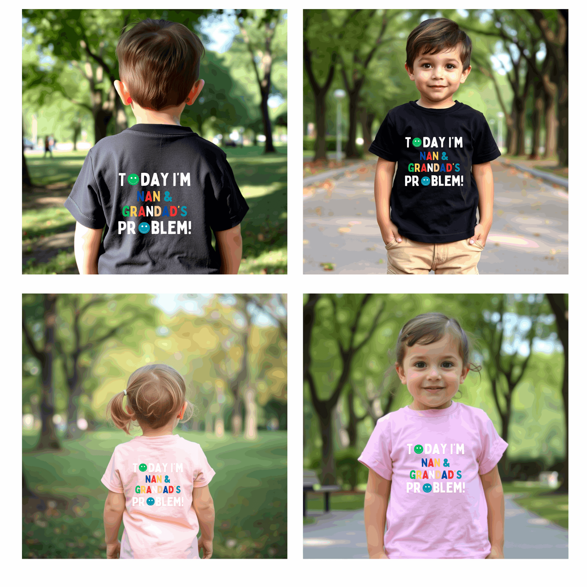 Today I'm Nan & Grandad's Problem Baby & Toddler T Shirt