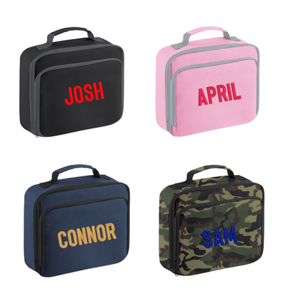 Personalised School Lunch Bag/ Cooler - Font Designs