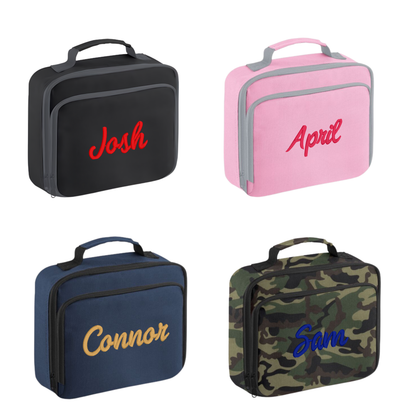 Personalised School Lunch Bag/ Cooler - Font Designs