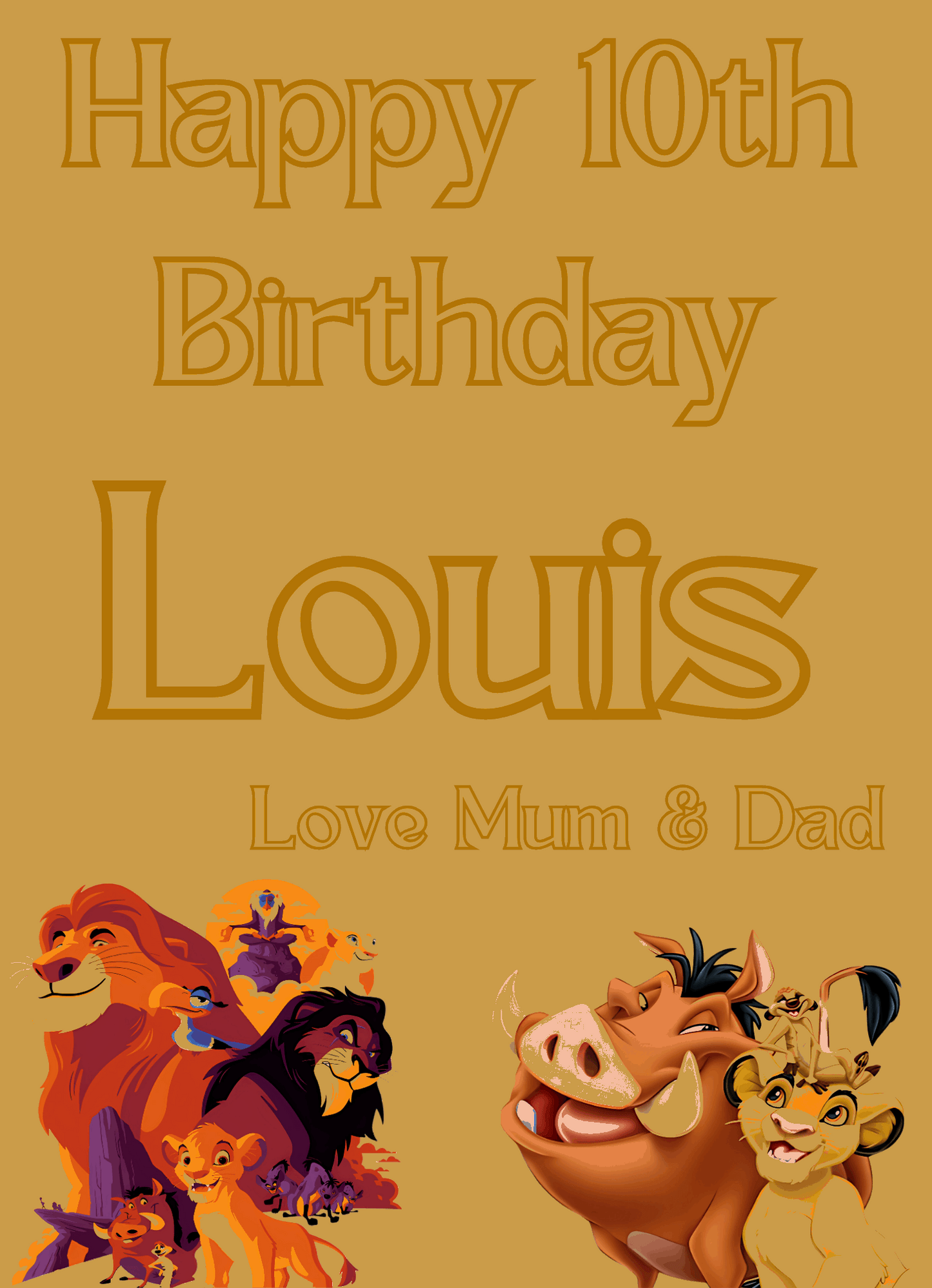 Lion King Themed Birthday Party Photo Banners & Posters - Any Age