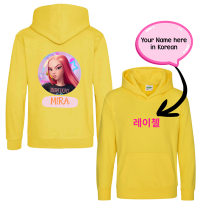 K-Pop Demon Hunters Children’s Hoodies – Zoey, Rumi & Mira - Personalised