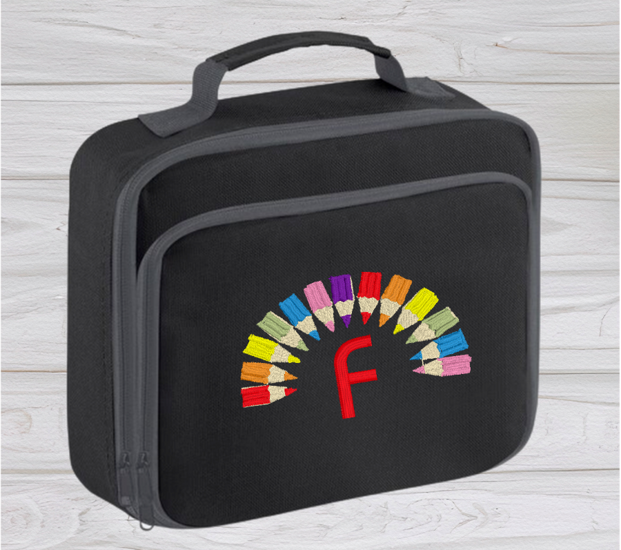 Introducing the ultra-stylish, Personalised Lunch Box Cooler! It's the total package: Zippered front pocket for easy customization. Zippered main compartment. Fully insulated. Wipeable interior. Internal ID label.  Colour - Black Adjustment handle from 7.5cm to 8cm. Reach certified. Dimensions 24 x 20 x 8cm. 3 litres.  Choose between 4 colours - Jet Black, Jungle Camo, Navy Blue, Pretty in Pink!  Personalisation comes complimentary - no extra cost!