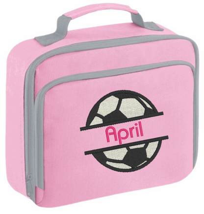 Personalised School Lunch Bag/ Cooler - Football Design