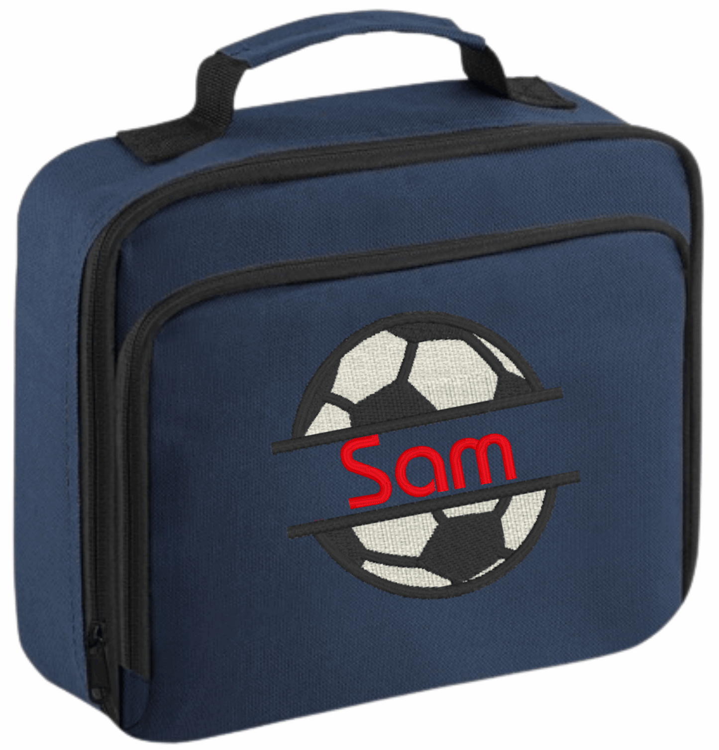 Personalised School Lunch Bag/ Cooler - Football Design