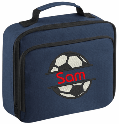 Personalised School Lunch Bag/ Cooler - Football Design