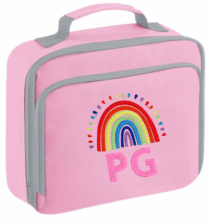 Personalised School Lunch Bag/ Cooler - Rainbow Design