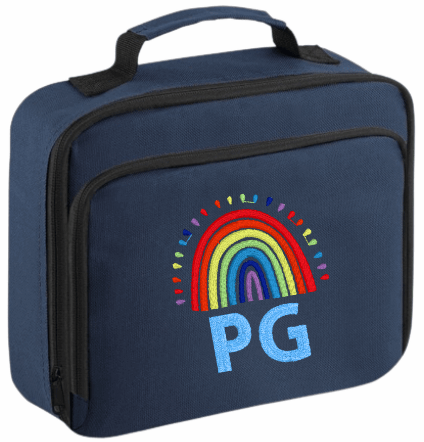 Personalised School Lunch Bag/ Cooler - Rainbow Design