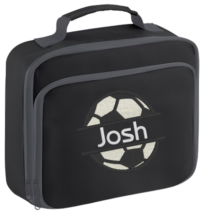 Personalised School Lunch Bag/ Cooler - Football Design