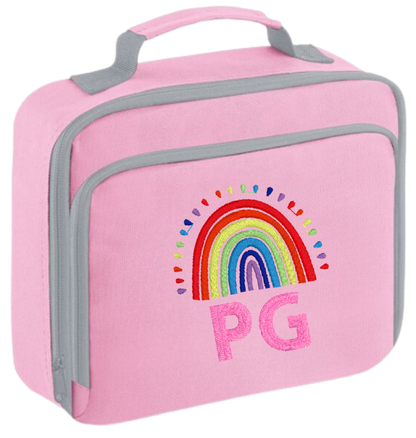 Personalised School Lunch Bag/ Cooler - Rainbow Design