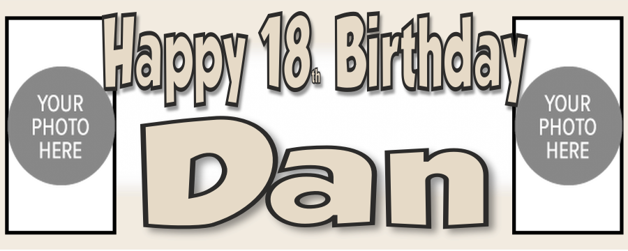 Personalised Birthday Party Photo Banners Posters are offered in a Various Colour Designs, featuring a combination of two images on the banner one image on posters.  Our customisable banners and posters can be personalised with any age, name, colour.  All our Banners Posters are printed on Luxury 240gsm Photo Paper.