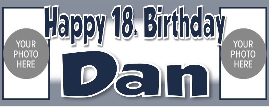 Personalised Birthday Party Photo Banners Posters are offered in a Various Colour Designs, featuring a combination of two images on the banner one image on posters.  Our customisable banners and posters can be personalised with any age, name, colour.  All our Banners Posters are printed on Luxury 240gsm Photo Paper.