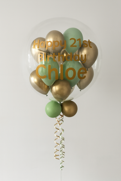 Personalised Birthday Helium Bubble Balloons - CreationPartyShop