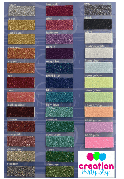 Glitter HTV Colour Card for leavers shirts