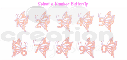 Searching for the perfect wake up PJs for your little girl? Look no more! Our one-of-a-kind "When I Wake Up" design set is the perfect addition to any birthday bash. Personalized with a name and age, these jammies come in both Solid Pink & White, Pink Candy Striped White. Enhance your sleepwear with our exquisite Butterfly Number Monogram Design, featuring delicate and vibrant colours for both the font and butterfly number monogram.