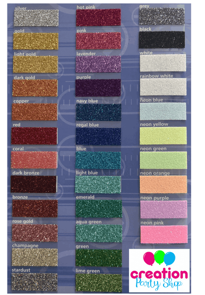 Glitter HTV Colour Card for leavers shirts