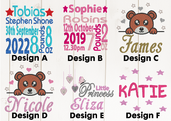 Begin customising your teddy bear by selecting from one of our themed designs or selecting from our animal choices and fonts. Once you have select your design please include all the required personal information in the box provided.