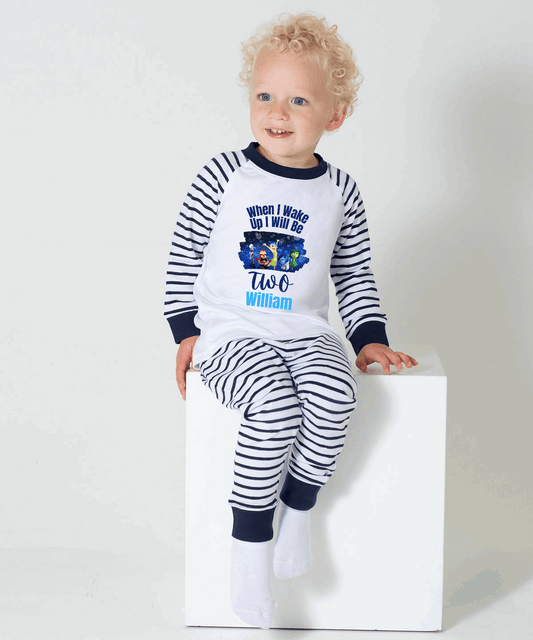 Inside Out Themed When I Wake Up Blue Pyjamas - Personalised - CreationPartyShop