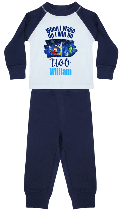 Inside Out Themed When I Wake Up Blue Pyjamas - Personalised - CreationPartyShop