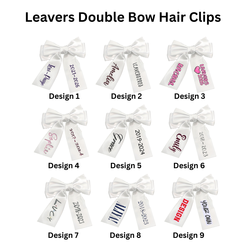 Add a touch of sparkle to your leavers celebration with our Personalised School Leavers Hair Bow – the perfect finishing touch for this unforgettable milestone.