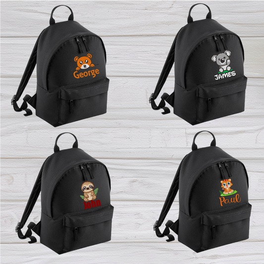 Personalised Mini School Backpack - Animal Designs