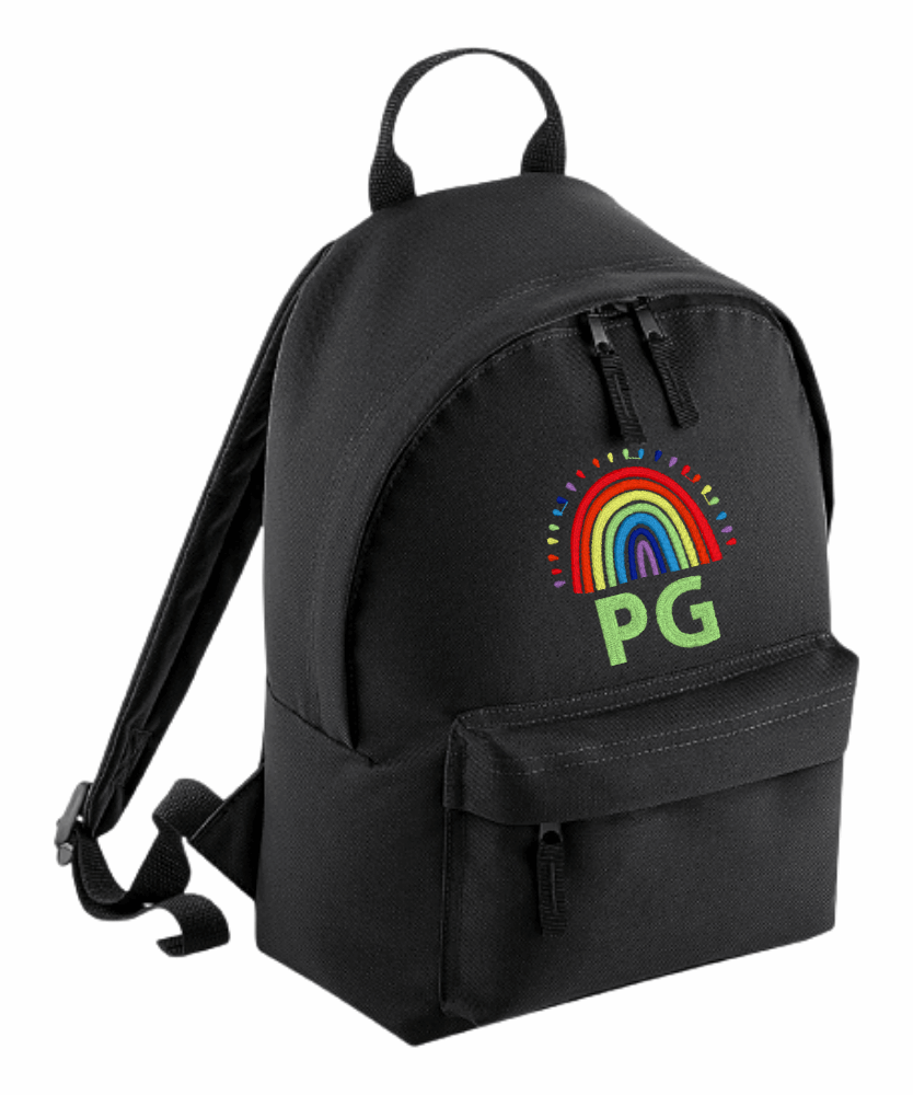 Personalised Mini School Backpack/Rucksack - Rainbow Design