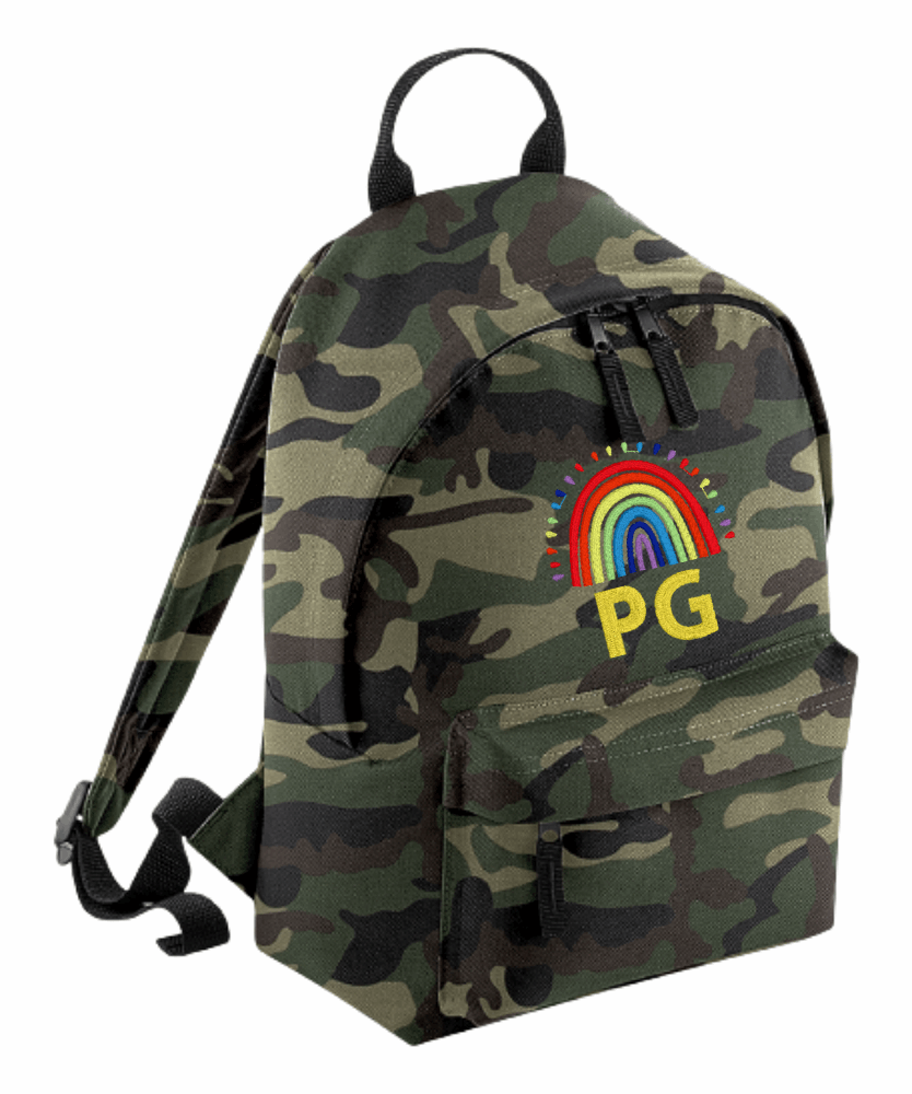 Personalised Mini School Backpack/Rucksack - Rainbow Design