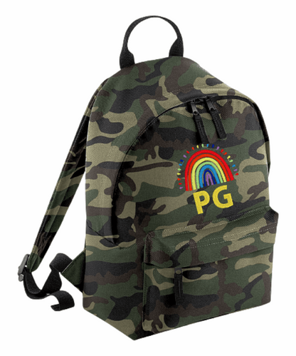 Personalised Mini School Backpack/Rucksack - Rainbow Design