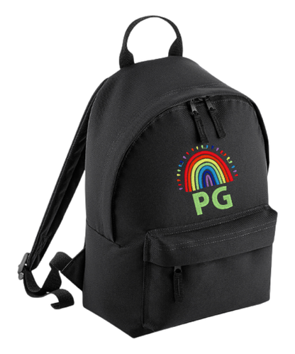 Personalised Mini School Backpack/Rucksack - Rainbow Design