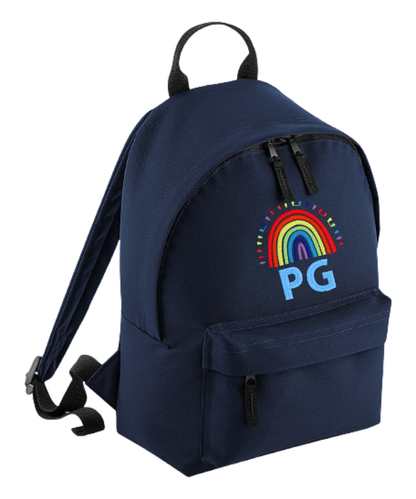 Personalised Mini School Backpack/Rucksack - Rainbow Design