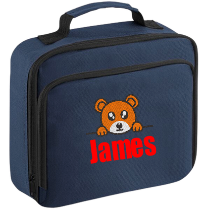 Introducing the ultra-stylish, Personalised Lunch Box Cooler! It's the total package: Zippered front pocket for easy customization. Zippered main compartment. Fully insulated. Wipeable interior. Internal ID label.  Colour - French Navy Blue Adjustment handle from 7.5cm to 8cm. Reach certified.  Choose between 4 colours - Jet Black, Jungle Camo, Navy Blue, Pretty in Pink!  Rucksack Dimensions 24 x 20 x 8cm. 3 litres.  Personalisation comes complimentary - no extra cost!