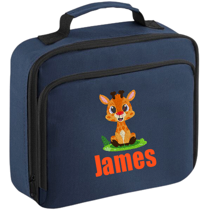 Introducing the ultra-stylish, Personalised Lunch Box Cooler! It's the total package: Zippered front pocket for easy customization. Zippered main compartment. Fully insulated. Wipeable interior. Internal ID label.  Colour - French Navy Blue Adjustment handle from 7.5cm to 8cm. Reach certified.  Choose between 4 colours - Jet Black, Jungle Camo, Navy Blue, Pretty in Pink!  Rucksack Dimensions 24 x 20 x 8cm. 3 litres.  Personalisation comes complimentary - no extra cost!