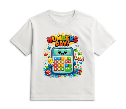  Children’s Numbers Day Theme T-Shirt design 1