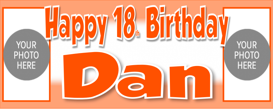 Personalised Birthday Party Photo Banners Posters are offered in a Various Colour Designs, featuring a combination of two images on the banner one image on posters.  Our customisable banners and posters can be personalised with any age, name, colour.  All our Banners Posters are printed on Luxury 240gsm Photo Paper.