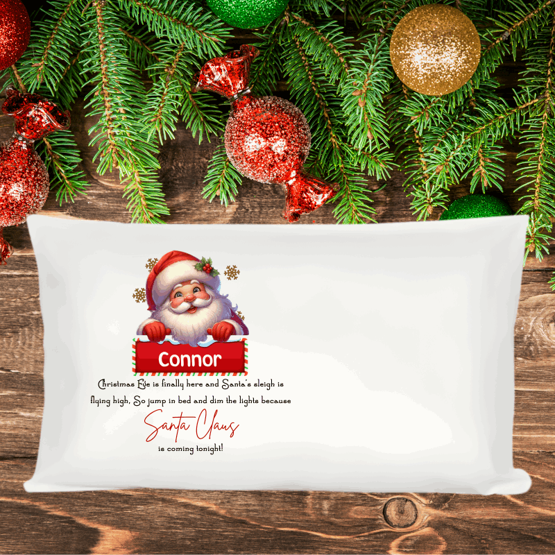 Make Christmas Eve extra magical with our Personalised Christmas Eve Peekaboo Santa Pillow — the perfect festive touch for your little one’s christmas eve bedtime excitement!