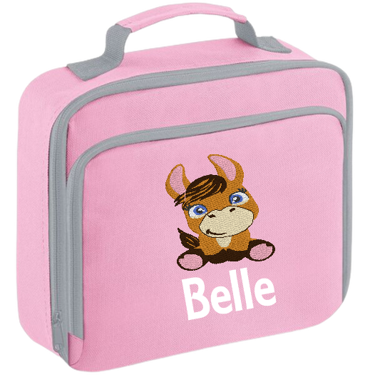 Introducing the ultra-stylish, Personalised embroidery Lunch Box Cooler! It's the total package: Zippered front pocket for easy customization. Zippered main compartment. Fully insulated. Wipeable interior. Internal ID label.  Colour - French Navy Blue Adjustment handle from 7.5cm to 8cm. Reach certified.  Choose between 4 colours - Jet Black, Jungle Camo, Navy Blue, Pretty in Pink!  Rucksack Dimensions 24 x 20 x 8cm. 3 litres.  Personalisation embroidery comes complimentary - no extra cost!