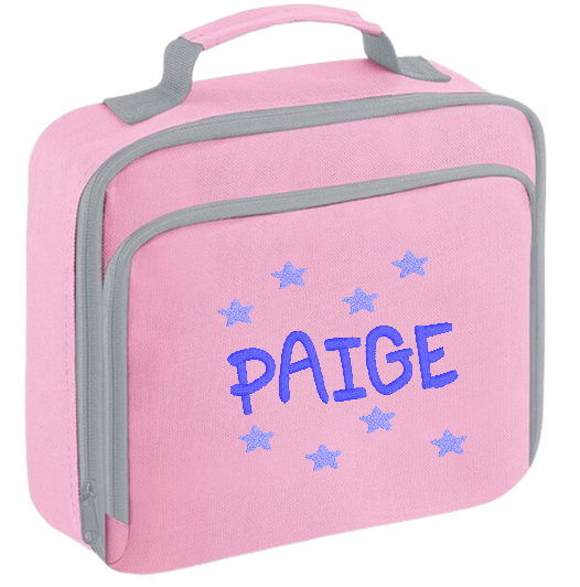 Introducing the ultra-stylish, Personalised embroidery Lunch Box Cooler! It's the total package: Zippered front pocket for easy customization. Zippered main compartment. Fully insulated. Wipeable interior. Internal ID label.  Colour - Pink Adjustment handle from 7.5cm to 8cm. Reach certified.  Choose between 4 colours - Jet Black, Jungle Camo, Navy Blue, Pretty in Pink!  Rucksack Dimensions 24 x 20 x 8cm. 3 litres.  Personalisation embroidery comes complimentary - no extra cost!